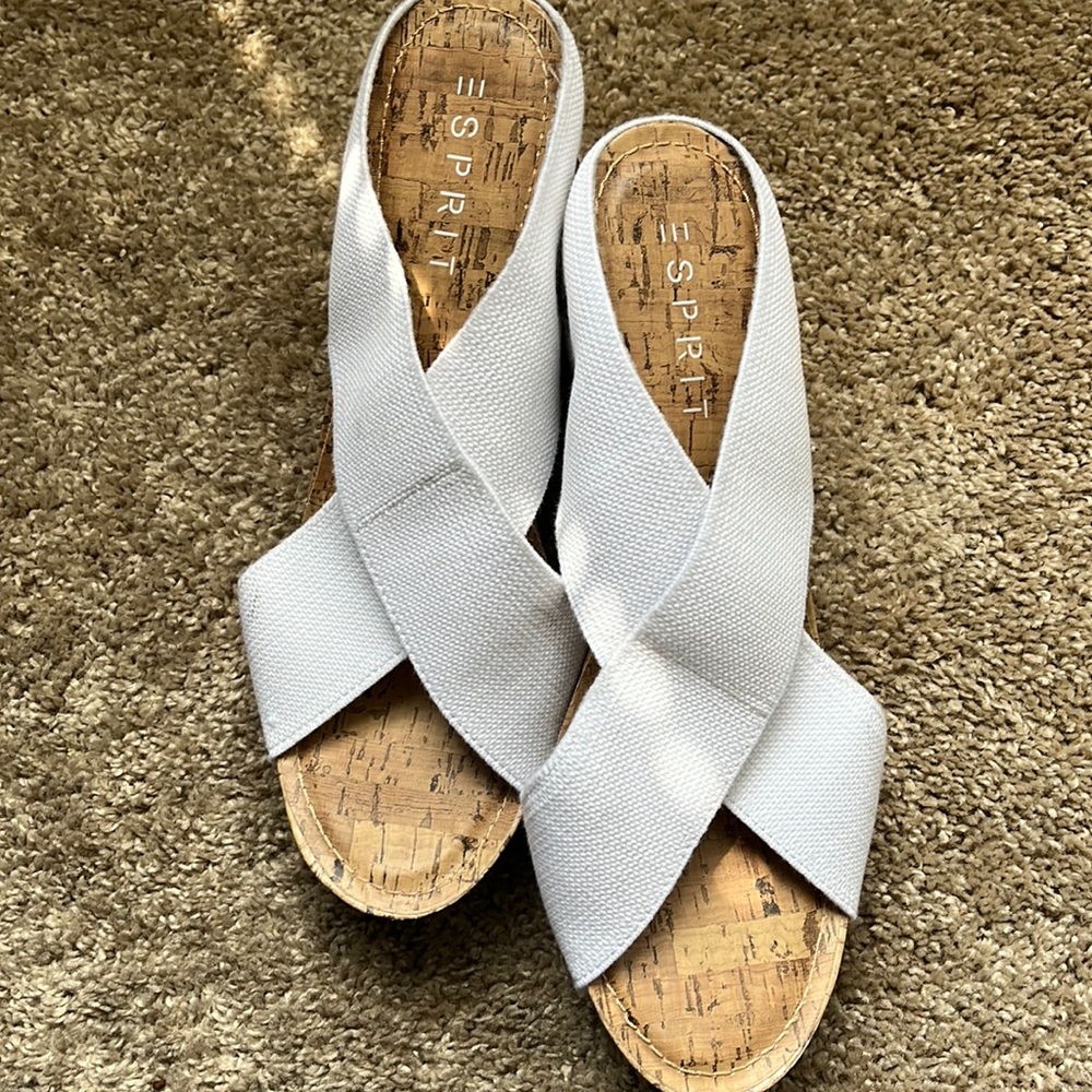 White Wedge Sandal